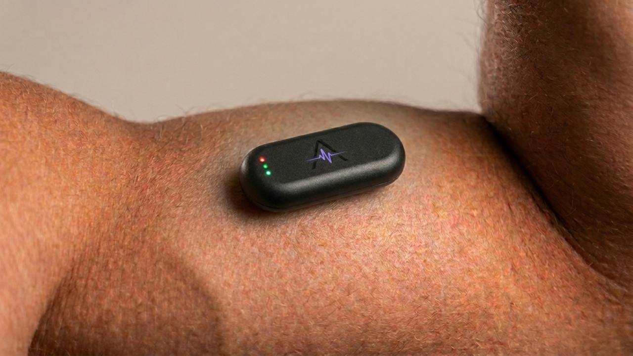 Actus sensor placed on bicep muscle